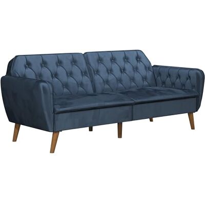 Novogratz Tallulah Futon Mousse à mémoire de forme Bleu velours Novogratz Tallulah Futon Mousse à mémoire de forme Bleu velours