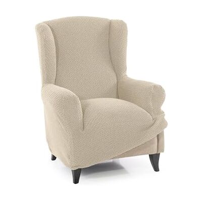 FAVERTI Housse super élastique pour fauteuil à oreilles 1 place 70 à 100 cm Beige Protecteur de qualité en tissu jacquard toucher coton Protecteur de fauteuil à oreilles FAVERTI Housse super élastique pour fauteuil à oreilles 1 place 70 à 100 cm Beige Protecteur de qualité en tissu jacquard toucher coton Protecteur de fauteuil à oreilles
