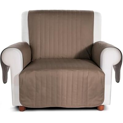 Caleffi Housse de canapé avec accoudoirs, matelassée en microfibre et polyester hypoallergénique, housse de fauteuil 1 place pour fauteuils assis, 60 cm, housse de canapé douce légère lavable, Caleffi Housse de canapé avec accoudoirs, matelassée en microfibre et polyester hypoallergénique, housse de fauteuil 1 place pour fauteuils assis, 60 cm, housse de canapé douce légère lavable,