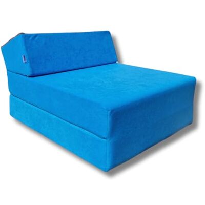 Natalia Spzoo Matelas de Jeunesse lit Fauteuil futon Pliable Pliant Choix des Couleurs Longueur 160 cm (Bleu) Natalia Spzoo Matelas de Jeunesse lit Fauteuil futon Pliable Pliant Choix des Couleurs Longueur 160 cm (Bleu)