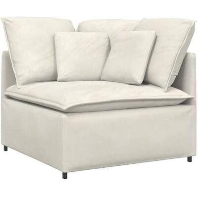 vidaXL - Canapé d'angle modulaire - Crème - 100 cm - Canapé vidaXL - Canapé d'angle modulaire - Crème - 100 cm - Canapé