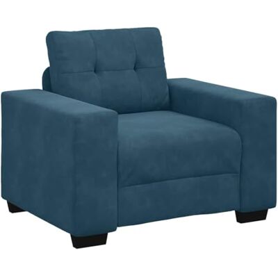 VIDAXL Fauteuil Bleu 59/60cm Velours - Armchair VIDAXL Fauteuil Bleu 59/60cm Velours - Armchair