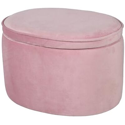 roba Pouf Coffre Ovale en Velours pour Chambre Enfant "Lil Sofa" Tabouret Avec Coffre de Rangement Rose roba Pouf Coffre Ovale en Velours pour Chambre Enfant "Lil Sofa" Tabouret Avec Coffre de Rangement Rose