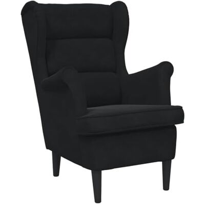 vidaXL Fauteuil de Salon TV Meuble de Salle de Séjour Fauteuil à Dossier Haut de Chambre à Coucher Meuble de Bureau Maison Intérieur Noir Velours vidaXL Fauteuil de Salon TV Meuble de Salle de Séjour Fauteuil à Dossier Haut de Chambre à Coucher Meuble de Bureau Maison Intérieur Noir Velours