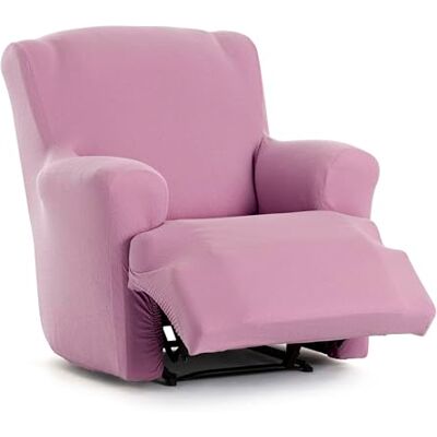 Eysa Housse de canapé bi-élastique pour fauteuil relax pieds ensemble couleur rose motif Harlem Eysa Housse de canapé bi-élastique pour fauteuil relax pieds ensemble couleur rose motif Harlem