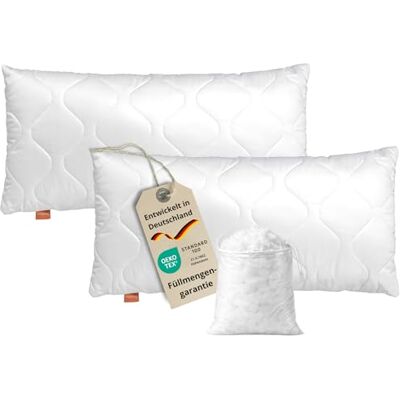 sleepling 191119 Lot de 2 Coussins Komfort 100, Oreiller décoratif, Coussin pour canapé, Lavable à 60 degrés, fabriqué en EU, Garantie de Remplissage, Garantie de Taille, 40 x 60 cm, Blanc sleepling 191119 Lot de 2 Coussins Komfort 100, Oreiller décoratif, Coussin pour canapé, Lavable à 60 degrés, fabriqué en EU, Garantie de Remplissage, Garantie de Taille, 40 x 60 cm, Blanc