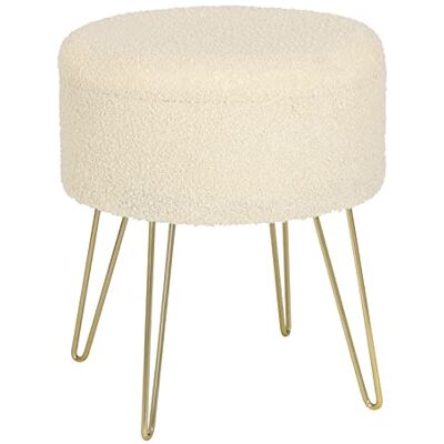WOLTU Pouf Rond, Tabouret Coiffeuse, Tabouret de Rangement, Pouf pour Salon Chambre, Repose-Pieds Siège en Molleton Polaire avec Couvercle, Ø39 x 44 cm, Beige, SH78cm… WOLTU Pouf Rond, Tabouret Coiffeuse, Tabouret de Rangement, Pouf pour Salon Chambre, Repose-Pieds Siège en Molleton Polaire avec Couvercle, Ø39 x 44 cm, Beige, SH78cm…