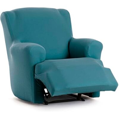 Eysa Housse de canapé bi-élastique pour fauteuil relax pieds ensemble couleur vert émeraude motif Harlem Eysa Housse de canapé bi-élastique pour fauteuil relax pieds ensemble couleur vert émeraude motif Harlem