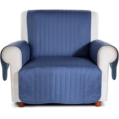 Caleffi Housse de canapé avec accoudoirs, matelassée en microfibre et polyester hypoallergénique, housse de fauteuil 1 place pour fauteuils assis, 60 cm, housse de canapé douce légère lavable, Caleffi Housse de canapé avec accoudoirs, matelassée en microfibre et polyester hypoallergénique, housse de fauteuil 1 place pour fauteuils assis, 60 cm, housse de canapé douce légère lavable,