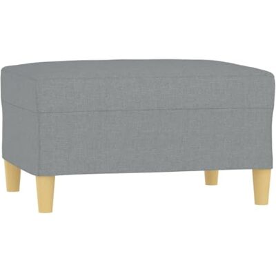 vidaXL Repose-pied Pouf de Chambre à Coucher Tabouret de Canapé Meuble de Salle de Séjour Maison Intérieur Gris Clair 70x55x41 cm Tissu vidaXL Repose-pied Pouf de Chambre à Coucher Tabouret de Canapé Meuble de Salle de Séjour Maison Intérieur Gris Clair 70x55x41 cm Tissu