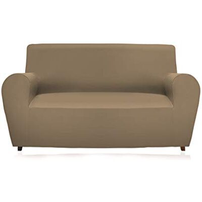 GEMITEX - Housse de Canapé - Polyester Élastique - Tortora GEMITEX - Housse de Canapé - Polyester Élastique - Tortora