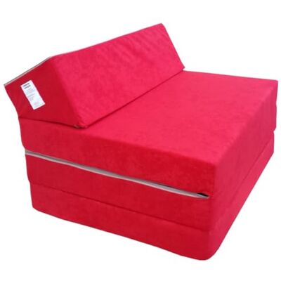 Natalia Spzoo Matelas chauffeuse lit fauteuil futon pliable pliant choix des couleurs longueur 200 cm (3100-Rouge) Natalia Spzoo Matelas chauffeuse lit fauteuil futon pliable pliant choix des couleurs longueur 200 cm (3100-Rouge)