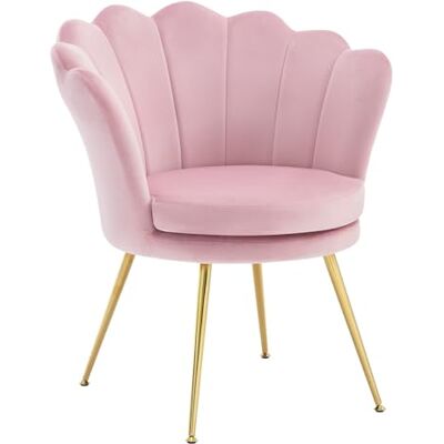 WOLTU Fauteuil à oreilles en forme de fleur avec pieds en métal, rose Fauteuil relax avec housse en velours, siège épais, pour salon, chambre à coucher, balcon, 62 x 68 x 75 cm, jusqu'à 150 kg WOLTU Fauteuil à oreilles en forme de fleur avec pieds en métal, rose Fauteuil relax avec housse en velours, siège épais, pour salon, chambre à coucher, balcon, 62 x 68 x 75 cm, jusqu'à 150 kg