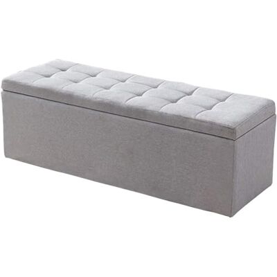 WENWENLEE Ottoman, repose-pieds en tissu, banc à chaussures, rangement rectangulaire, siège rembourré, magasin de vêtements, banc de canapé, plusieurs tailles, ottomans (couleur : gris, taille : 60 WENWENLEE Ottoman, repose-pieds en tissu, banc à chaussures, rangement rectangulaire, siège rembourré, magasin de vêtements, banc de canapé, plusieurs tailles, ottomans (couleur : gris, taille : 60