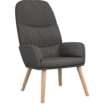 vidaXL Chaise de Relaxation Chaise de Salon Fauteuil de Relaxation Siège de Salon Meuble de Salle de Séjour Intérieur Gris Foncé Tissu vidaXL Chaise de Relaxation Chaise de Salon Fauteuil de Relaxation Siège de Salon Meuble de Salle de Séjour Intérieur Gris Foncé Tissu