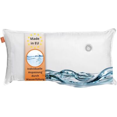 sleepling Coussin orthopédique à eau, 40 x 80 cm, coussin de soutien de la nuque, 100 % coton, fabriqué en UE, lavable jusqu'à 40 °C sleepling Coussin orthopédique à eau, 40 x 80 cm, coussin de soutien de la nuque, 100 % coton, fabriqué en UE, lavable jusqu'à 40 °C