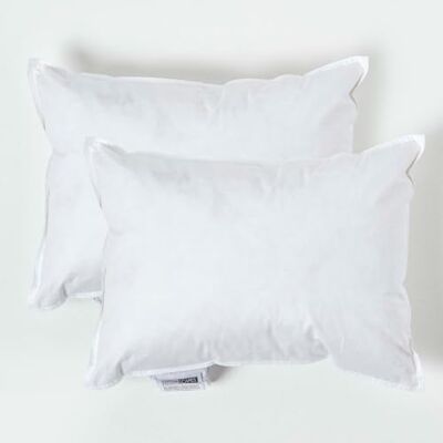 HOMESCAPES Coussin de luxe en plumes de canard, 30 x 40 cm, rebond parfait, housse étanche au duvet, généreusement rembourré, hypoallergénique, certifié RDS, lavable en machine HOMESCAPES Coussin de luxe en plumes de canard, 30 x 40 cm, rebond parfait, housse étanche au duvet, généreusement rembourré, hypoallergénique, certifié RDS, lavable en machine