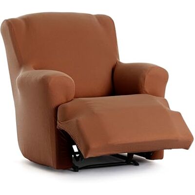 Eysa Housse de canapé bi-élastique pour fauteuil relax pieds ensemble couleur chaudière design Harlem Eysa Housse de canapé bi-élastique pour fauteuil relax pieds ensemble couleur chaudière design Harlem