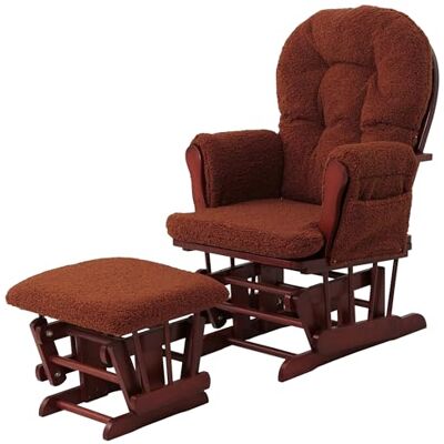 Mendler Fauteuil de relaxation HWC-C76 en tissu Marron rouille Structure foncée Fauteuil à bascule avec tabouret, bouclé, 480 g/m², certifié Öko-Tex Mendler Fauteuil de relaxation HWC-C76 en tissu Marron rouille Structure foncée Fauteuil à bascule avec tabouret, bouclé, 480 g/m², certifié Öko-Tex