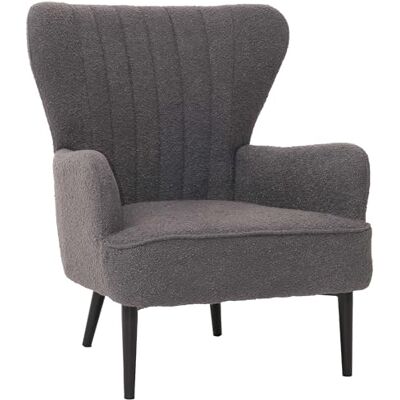 Mendler Fauteuil lounge HWC-K37 en tissu Gris foncé Fauteuil à oreilles de cocktail, chaise rembourrée, rétro, vintage, bouclé, (600 g/m²), certifié Öko-Tex Mendler Fauteuil lounge HWC-K37 en tissu Gris foncé Fauteuil à oreilles de cocktail, chaise rembourrée, rétro, vintage, bouclé, (600 g/m²), certifié Öko-Tex