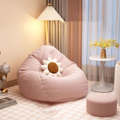 GWFBLID Pouf poire en mousse à mémoire de forme pour adultes avec rembourrage inclus, housse douce et amovible avec coussin, coussin de sol avec poche, lavable en machine, canapé de sol GWFBLID Pouf poire en mousse à mémoire de forme pour adultes avec rembourrage inclus, housse douce et amovible avec coussin, coussin de sol avec poche, lavable en machine, canapé de sol