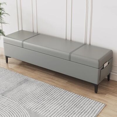ZJYIGOWL Pouf De Rangement En Cuir Rembourré Avec Pieds Métalliques Pouf Moderne Avec Rangement Entrée Siège Repose-pieds Salon Banc De Lit Avec Couvercle À Fermeture Douce(Dark gray,47 inch) ZJYIGOWL Pouf De Rangement En Cuir Rembourré Avec Pieds Métalliques Pouf Moderne Avec Rangement Entrée Siège Repose-pieds Salon Banc De Lit Avec Couvercle À Fermeture Douce(Dark gray,47 inch)