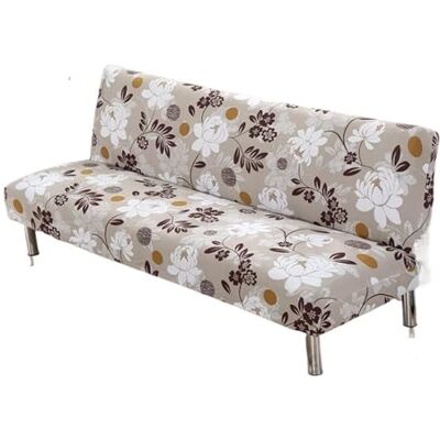 USOHJZ Housse de futon imprimée extensible avec fond élastique pour meubles de salon, chambre à coucher (couleur 12, M 150-180 cm) USOHJZ Housse de futon imprimée extensible avec fond élastique pour meubles de salon, chambre à coucher (couleur 12, M 150-180 cm)