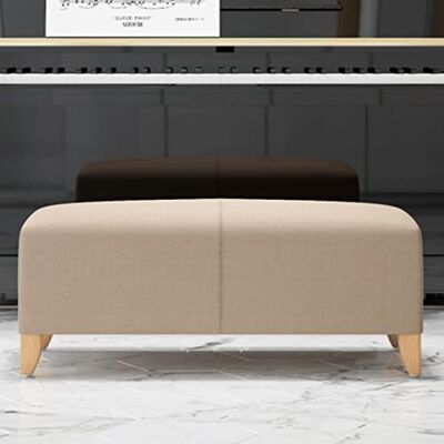 SNLKCLRA Banc ottoman rectangulaire moderne en coton et lin avec repose-pieds rembourré, tabouret à langer robuste pour salon, chambre à coucher, entrée, beige 80 x 40 x 40 cm SNLKCLRA Banc ottoman rectangulaire moderne en coton et lin avec repose-pieds rembourré, tabouret à langer robuste pour salon, chambre à coucher, entrée, beige 80 x 40 x 40 cm
