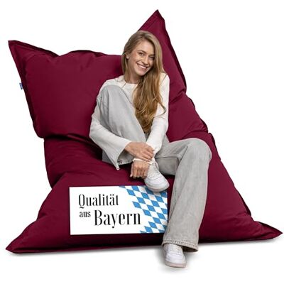 Bruni Giant Caree Caree in Bordeaux – Pouf rectangulaire XXL avec rembourrage de 140 x 180 cm et rembourrage de 400 l, Bean Bag avec housse intérieure, sac de couchage, housse amovible, intérieur et Bruni Giant Caree Caree in Bordeaux – Pouf rectangulaire XXL avec rembourrage de 140 x 180 cm et rembourrage de 400 l, Bean Bag avec housse intérieure, sac de couchage, housse amovible, intérieur et