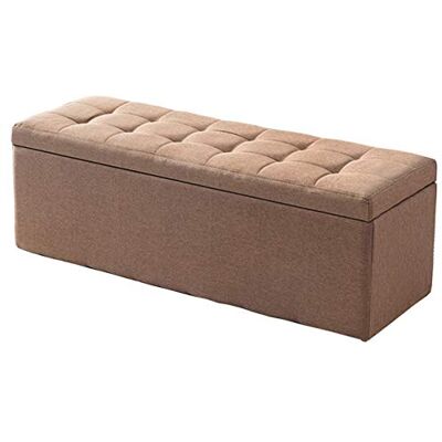 CWCQGH Repose-pieds ottoman, banc à chaussures rectangulaire, rangement de vêtements, banc de canapé, plusieurs tailles, marron, 120 cm CWCQGH Repose-pieds ottoman, banc à chaussures rectangulaire, rangement de vêtements, banc de canapé, plusieurs tailles, marron, 120 cm