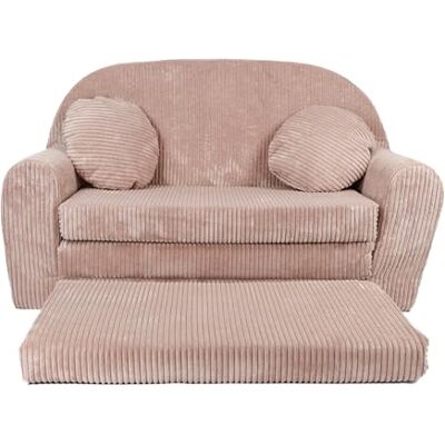 FORTISLINE Canapé enfant Rosalia Pliant en velours côtelé Canapé-lit 100 x 60 x 50 cm Pliable avec 2 coussins Certifié Oeko-Tex Disponible en 7 couleurs Vieux FORTISLINE Canapé enfant Rosalia Pliant en velours côtelé Canapé-lit 100 x 60 x 50 cm Pliable avec 2 coussins Certifié Oeko-Tex Disponible en 7 couleurs Vieux