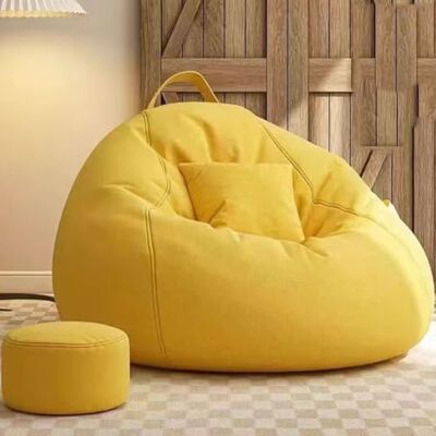 GWFBLID Grand pouf poire en mousse à mémoire de forme pour adolescents avec rembourrage, repose-pieds, canapé paresseux avec housse en microfibre douce pour dortoir, appartement, salon GWFBLID Grand pouf poire en mousse à mémoire de forme pour adolescents avec rembourrage, repose-pieds, canapé paresseux avec housse en microfibre douce pour dortoir, appartement, salon