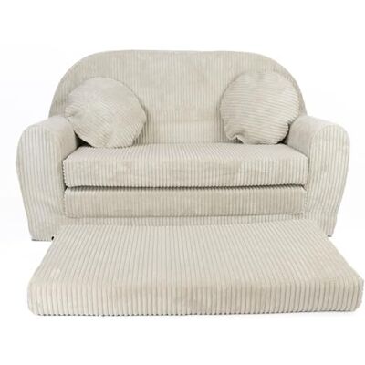 FORTISLINE Canapé pour enfant XXL dépliable en peluche Canapé de jeu avec rallonge 96 x 57 x 48 cm Canapé pour enfant avec fonction couchage Canapé-lit doux, certifié Oeko-TEX avec 2 coussins FORTISLINE Canapé pour enfant XXL dépliable en peluche Canapé de jeu avec rallonge 96 x 57 x 48 cm Canapé pour enfant avec fonction couchage Canapé-lit doux, certifié Oeko-TEX avec 2 coussins