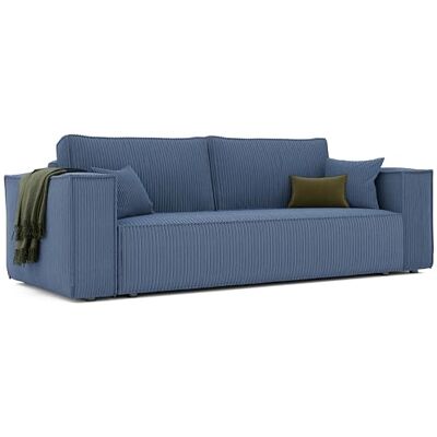 GREKPOL Sofa 240x105 cm Canapé 3 Places Velours Côtelé Bleu Canapé Convertible 3 Places avec Dossier rembourré GREKPOL Sofa 240x105 cm Canapé 3 Places Velours Côtelé Bleu Canapé Convertible 3 Places avec Dossier rembourré