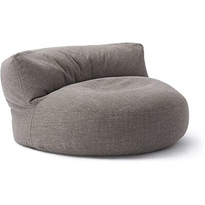 Lumaland Pouf Lounge, avec dossier, pour l'intérieur et l'extérieur, imperméable et robuste, avec rembourrage en polystyrène expansé adaptable, housse lavable, 90 x 50 cm, gris clair Lumaland Pouf Lounge, avec dossier, pour l'intérieur et l'extérieur, imperméable et robuste, avec rembourrage en polystyrène expansé adaptable, housse lavable, 90 x 50 cm, gris clair