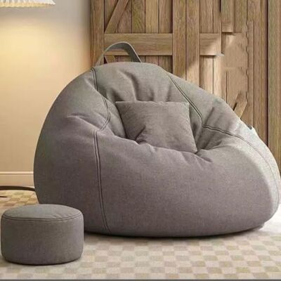 GWFBLID Grand pouf poire en mousse à mémoire de forme pour adolescents avec rembourrage, repose-pieds, canapé paresseux avec housse en microfibre douce pour dortoir, appartement, salon GWFBLID Grand pouf poire en mousse à mémoire de forme pour adolescents avec rembourrage, repose-pieds, canapé paresseux avec housse en microfibre douce pour dortoir, appartement, salon