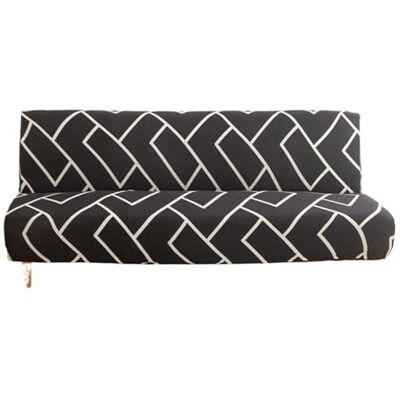 USOHJZ Housse de futon sans accoudoirs extensible pliable avec élastique en bas imprimée, pour canapé-lit (couleur 6, L 190 à 210 cm) USOHJZ Housse de futon sans accoudoirs extensible pliable avec élastique en bas imprimée, pour canapé-lit (couleur 6, L 190 à 210 cm)