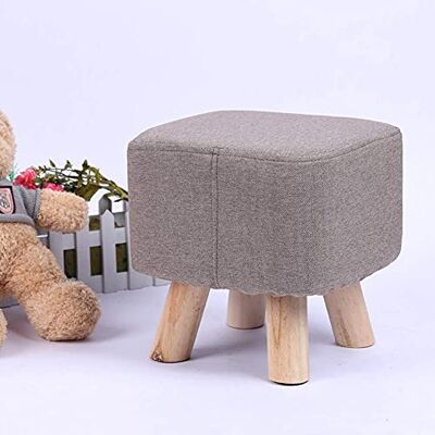 GFHOOZ Repose-pieds rond moderne rembourré en mousse avec housse amovible et pieds en bois antidérapants gris 28 x 28 cm GFHOOZ Repose-pieds rond moderne rembourré en mousse avec housse amovible et pieds en bois antidérapants gris 28 x 28 cm
