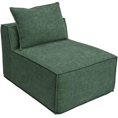 Mendler Fauteuil lounge rembourré HWC-O54 Partie centrale Tissu / textile (300 g/m²) 63 x 75 x 97 cm Vert Mendler Fauteuil lounge rembourré HWC-O54 Partie centrale Tissu / textile (300 g/m²) 63 x 75 x 97 cm Vert