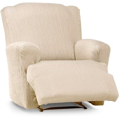 Eysa Luz Housse de canapé élastique pour fauteuil relax inclinable Couleur écru Eysa Luz Housse de canapé élastique pour fauteuil relax inclinable Couleur écru