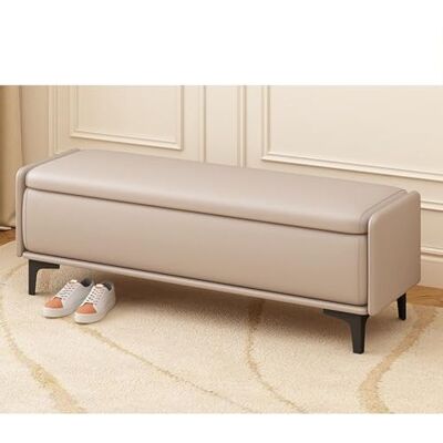 LIHDNGXM Banc ottoman de rangement moderne en cuir PU avec compartiment caché, banc extra long pour chambre, pied de lit, entrée et repose-pieds de salon(F,120x40x40cm) LIHDNGXM Banc ottoman de rangement moderne en cuir PU avec compartiment caché, banc extra long pour chambre, pied de lit, entrée et repose-pieds de salon(F,120x40x40cm)