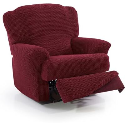 FAVERTI ® Housse super élastique pour fauteuil relax de 70 à 90 cm Modèle Novel Bordeaux Housse de fauteuil inclinable pieds séparés Protecteur de qualité en tissu jacquard toucher coton FAVERTI ® Housse super élastique pour fauteuil relax de 70 à 90 cm Modèle Novel Bordeaux Housse de fauteuil inclinable pieds séparés Protecteur de qualité en tissu jacquard toucher coton