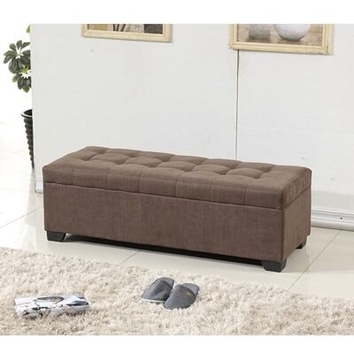 LIHDNGXM Banc ottoman de rangement en tissu lin pour entrée, ottoman rembourré pour chambre, bout de lit, tabouret à chaussures pour entrée, salon et couloir(Coffee,130cm) LIHDNGXM Banc ottoman de rangement en tissu lin pour entrée, ottoman rembourré pour chambre, bout de lit, tabouret à chaussures pour entrée, salon et couloir(Coffee,130cm)