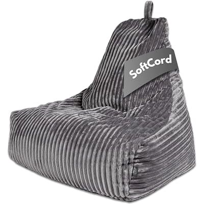 Patchhome Deluxe Pouf en velours côtelé Fauteuil de jeu pour adultes et enfants Fauteuil confortable en velours avec rembourrage Meubles de salon et de chambre à coucher (graphite, XL) Patchhome Deluxe Pouf en velours côtelé Fauteuil de jeu pour adultes et enfants Fauteuil confortable en velours avec rembourrage Meubles de salon et de chambre à coucher (graphite, XL)