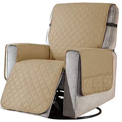 subrtex Housses de fauteuil inclinable, grandes housses de canapé inclinables, lavables pour la maison (kaki, petit) subrtex Housses de fauteuil inclinable, grandes housses de canapé inclinables, lavables pour la maison (kaki, petit)