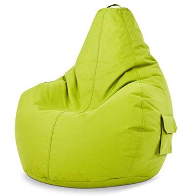 Green Bean © Cozy Gaming Beanbag, Poltrona a sacco, sedia da Gioco 80x70x90 cm, 230 litri di riempimento Con perline in EPS, Puff per Interno e Esterno, Gamer Pouf per Bambini e adulti, Verde Chiaro Green Bean © Cozy Gaming Beanbag, Poltrona a sacco, sedia da Gioco 80x70x90 cm, 230 litri di riempimento Con perline in EPS, Puff per Interno e Esterno, Gamer Pouf per Bambini e adulti, Verde Chiaro