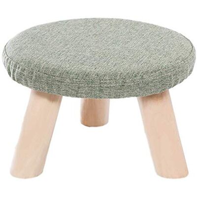 BGKASYHI Petit repose-pieds rond, pieds en bois massif antidérapants, repose-pieds avec housse amovible en lin, tabouret mignon pour le salon pour enfants-a3 27 x 18 cm BGKASYHI Petit repose-pieds rond, pieds en bois massif antidérapants, repose-pieds avec housse amovible en lin, tabouret mignon pour le salon pour enfants-a3 27 x 18 cm