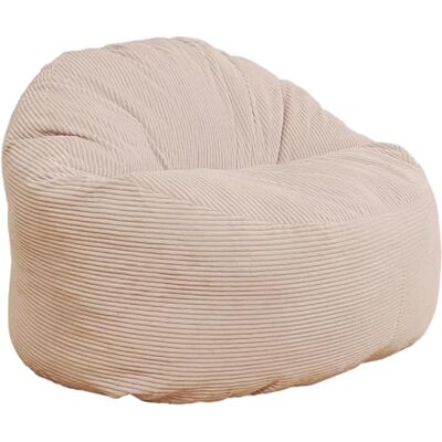 bananair Pouf poire pour adulte, tissu en velours côtelé large, doux et élégant, rembourrage en mousse confortable, canapé géant avec un excellent soutien dorsal (100 cm, blanc cassé) bananair Pouf poire pour adulte, tissu en velours côtelé large, doux et élégant, rembourrage en mousse confortable, canapé géant avec un excellent soutien dorsal (100 cm, blanc cassé)
