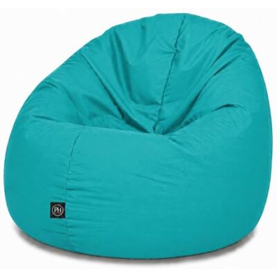 Patchhome Bean Bag Pouf 2 en 1 avec rembourrage 125 cm de diamètre, Türkis, 125cm Durchmesser Patchhome Bean Bag Pouf 2 en 1 avec rembourrage 125 cm de diamètre, Türkis, 125cm Durchmesser