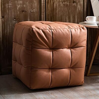 JCPQDWTD Tabouret ottoman cube en cuir pour salon, chambre à coucher, entrée, couleur unie, repose-pieds pour décoration d'intérieur (noir) JCPQDWTD Tabouret ottoman cube en cuir pour salon, chambre à coucher, entrée, couleur unie, repose-pieds pour décoration d'intérieur (noir)